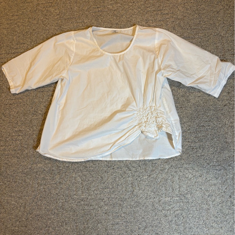 tulip White 3/4 Sleeve Blouse Size XL